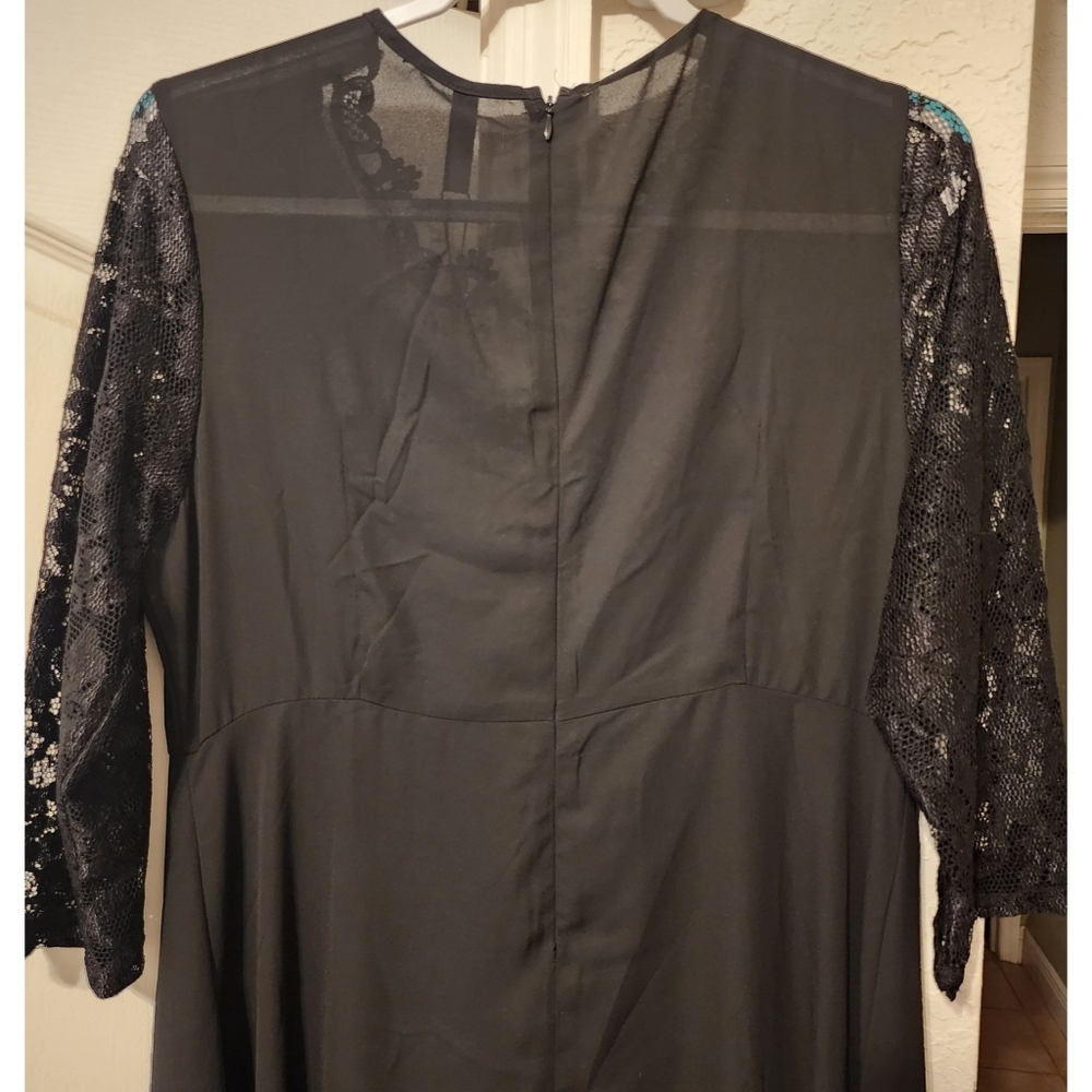 New JustFashionNow Midi Length Dress Formal Black Size XL - Picture 7 of 7